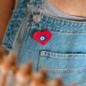 broche en cuir originale