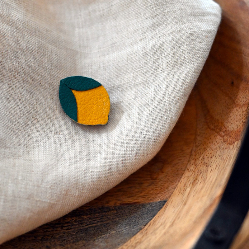 broche citron originale
